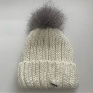 winter hat with real fur on top
